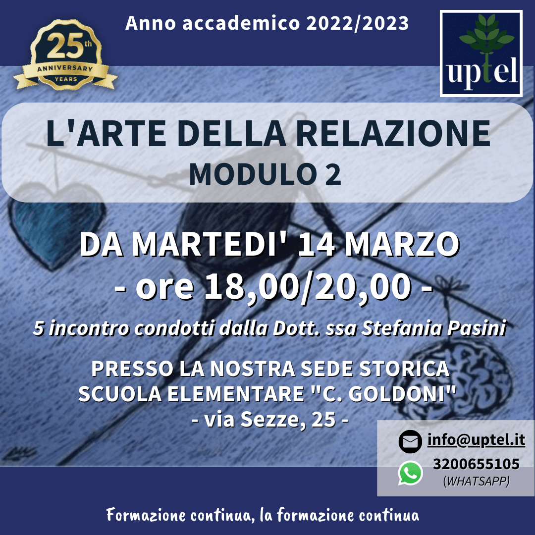 Nuovo modulo corso “Arte della relazione”