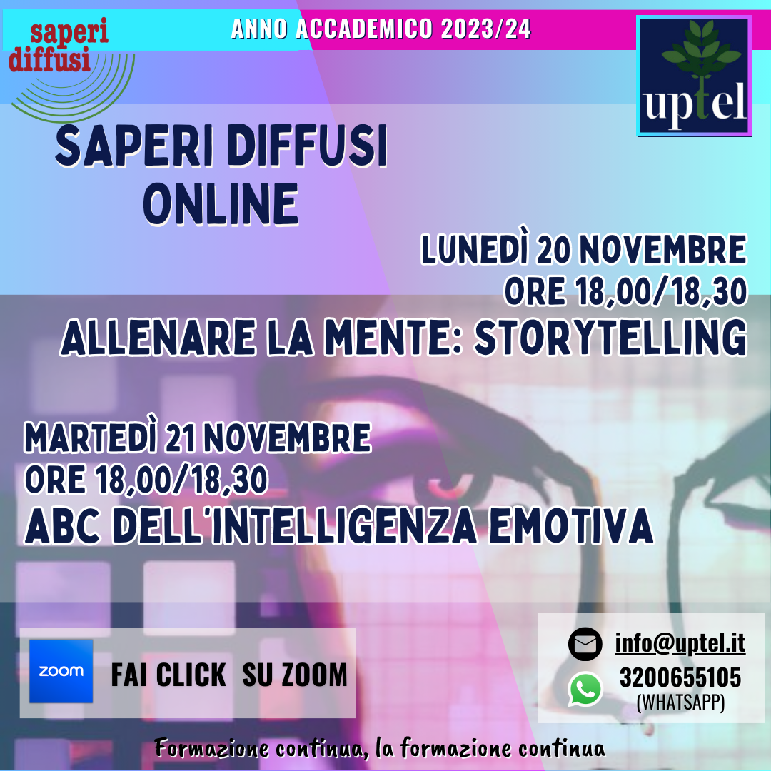 Saperi diffusi – Appuntamenti dal 19 al 25 novembre